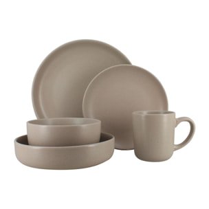 Lot de 6 mugs 38cl en grès gris ARITA