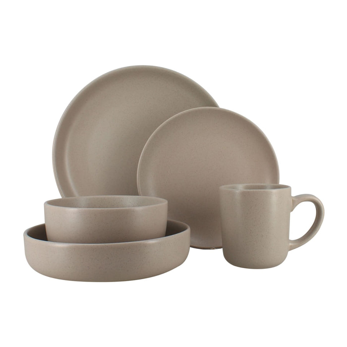 Lot de 6 mugs 38cl en grès gris ARITA