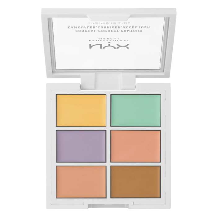 NYX Professional Makeup Palette 3C Correctrice, Camoufler, Corriger, Accentuer, Multi-couleurs