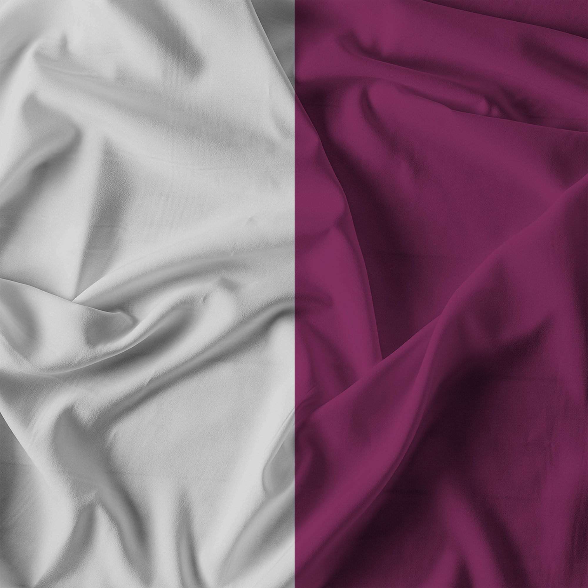 COMPLETO LETTO NATURAL COLOR, 100% Cotone, Made in Italy - FUCSIA/GRIGIO CHIARO