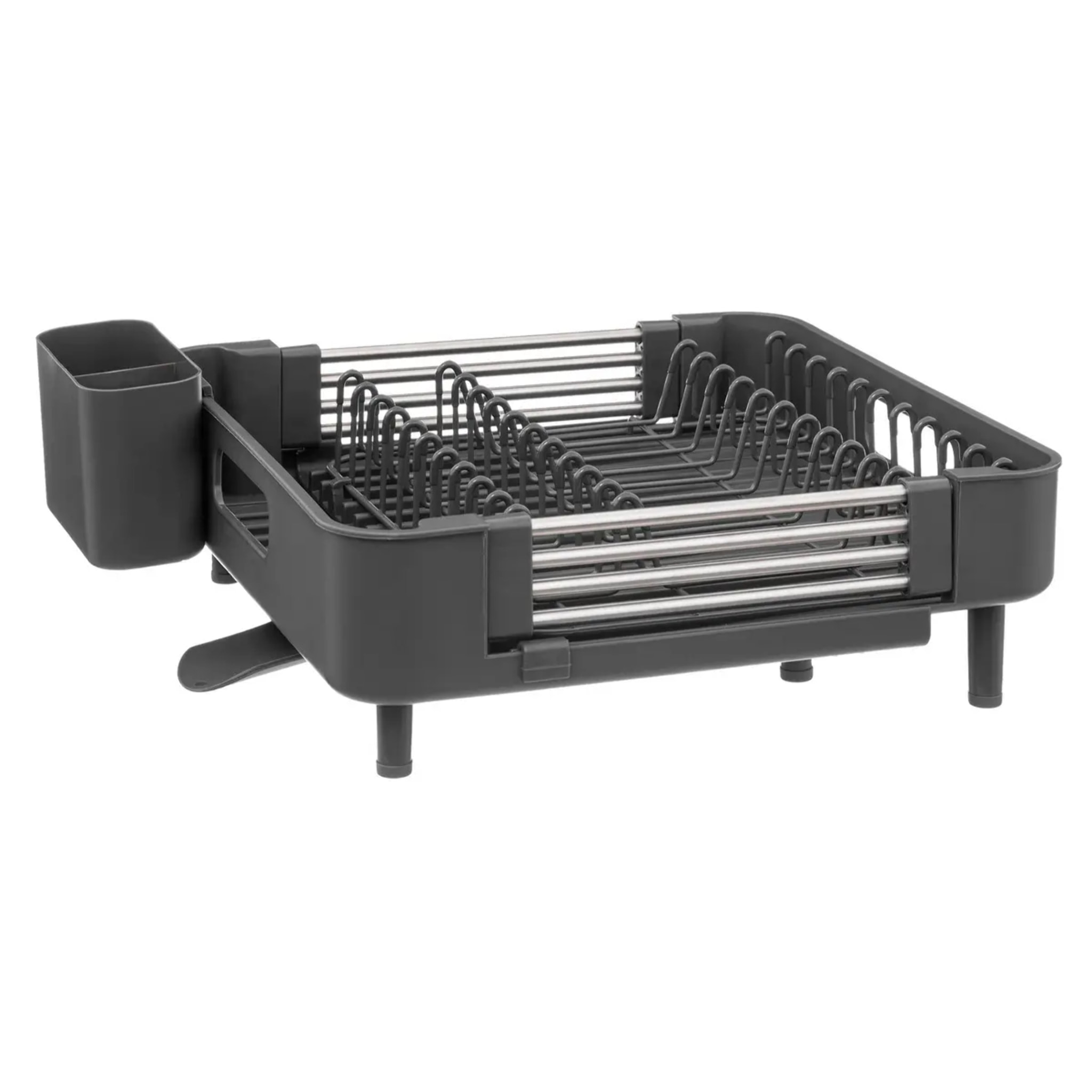 Égouttoir extensible 12 assiettes "Etira" gris