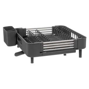 Égouttoir extensible 12 assiettes "Etira" gris