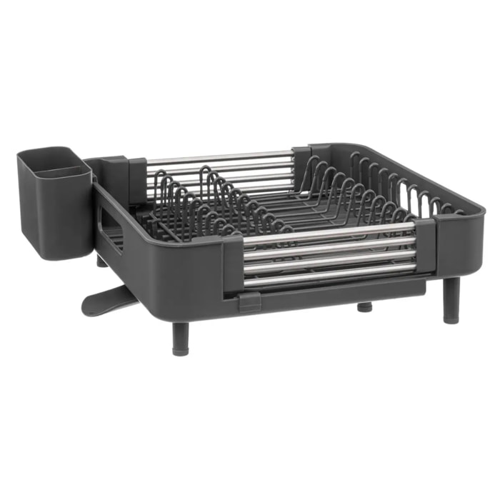 Égouttoir extensible 12 assiettes "Etira" gris