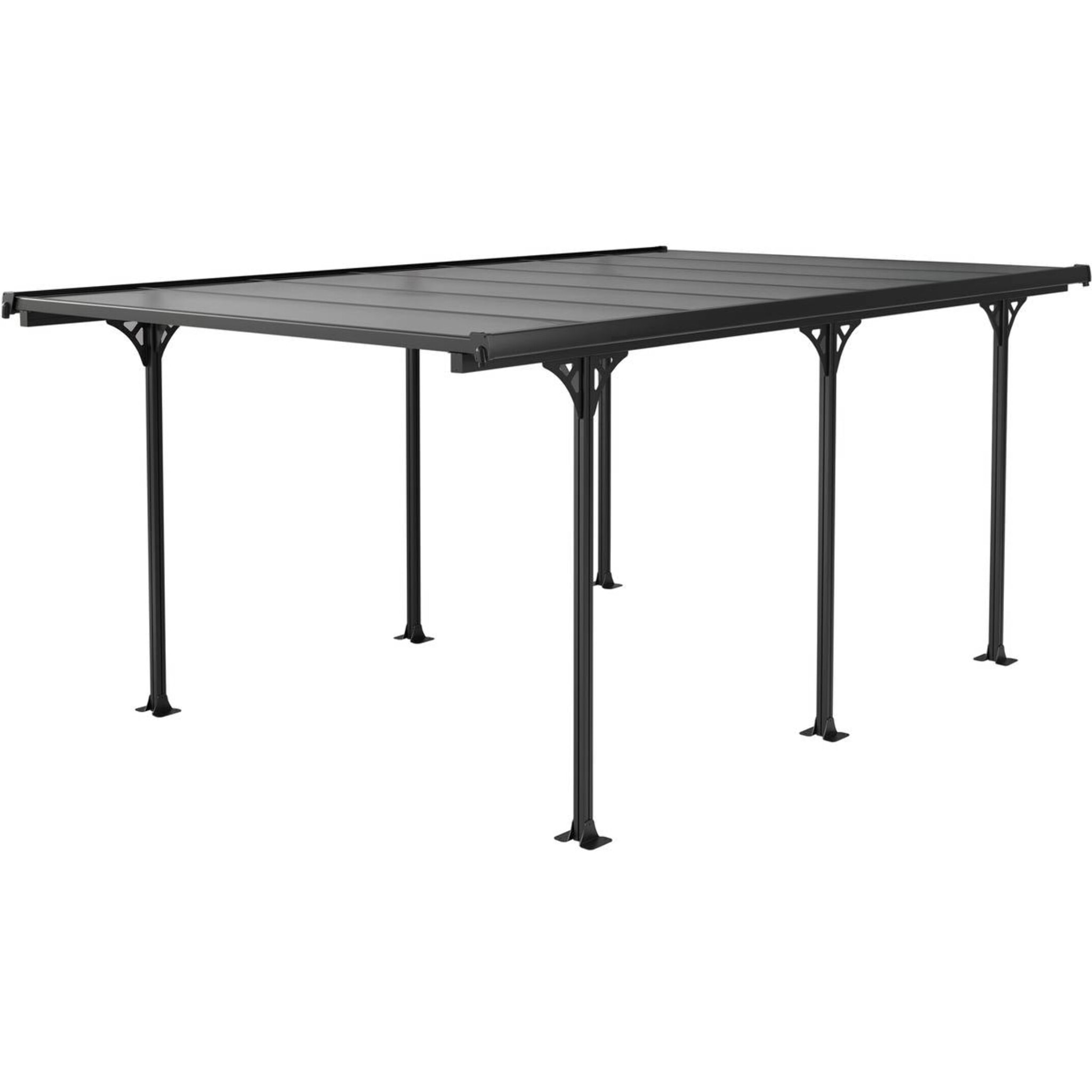 Carport voiture "Denver" - 5.02 x 3.13 x 2.05 m - Transparent / Noir
