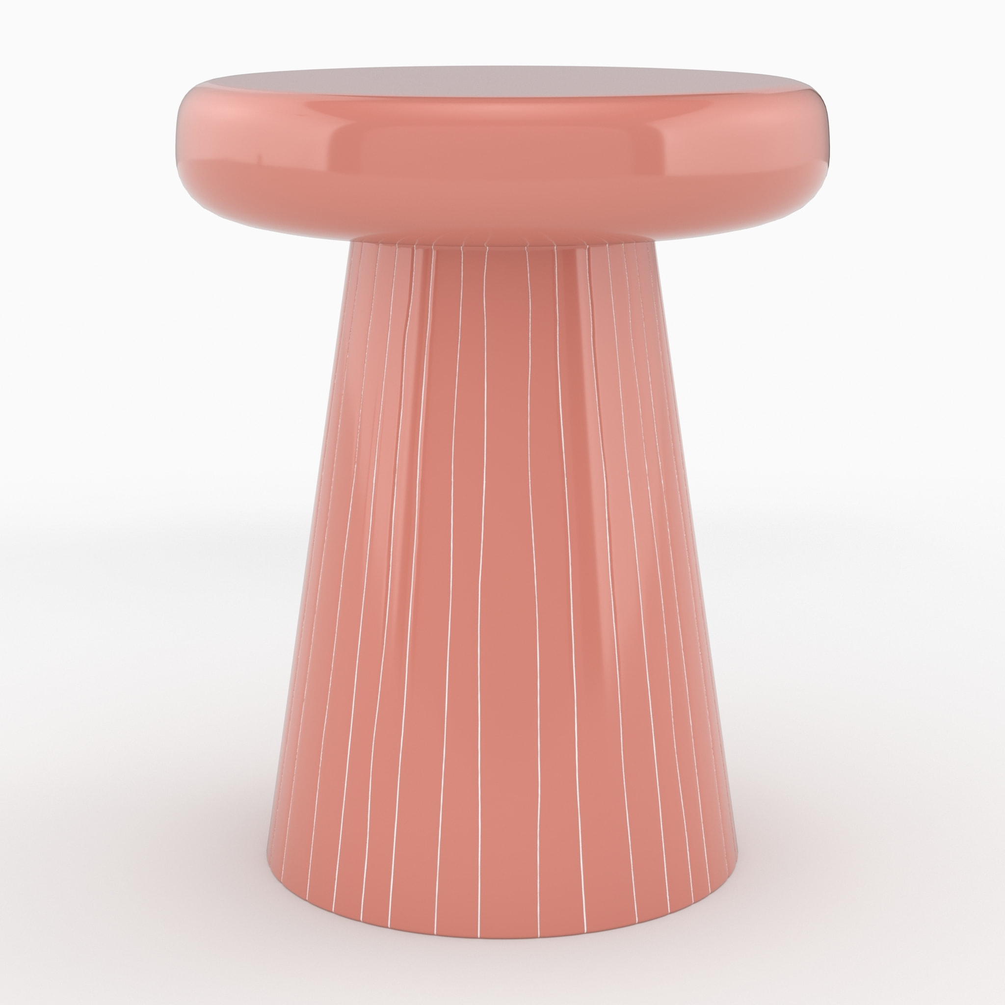 Table d'appoint ronde en métal rose D40 cm - Adélie