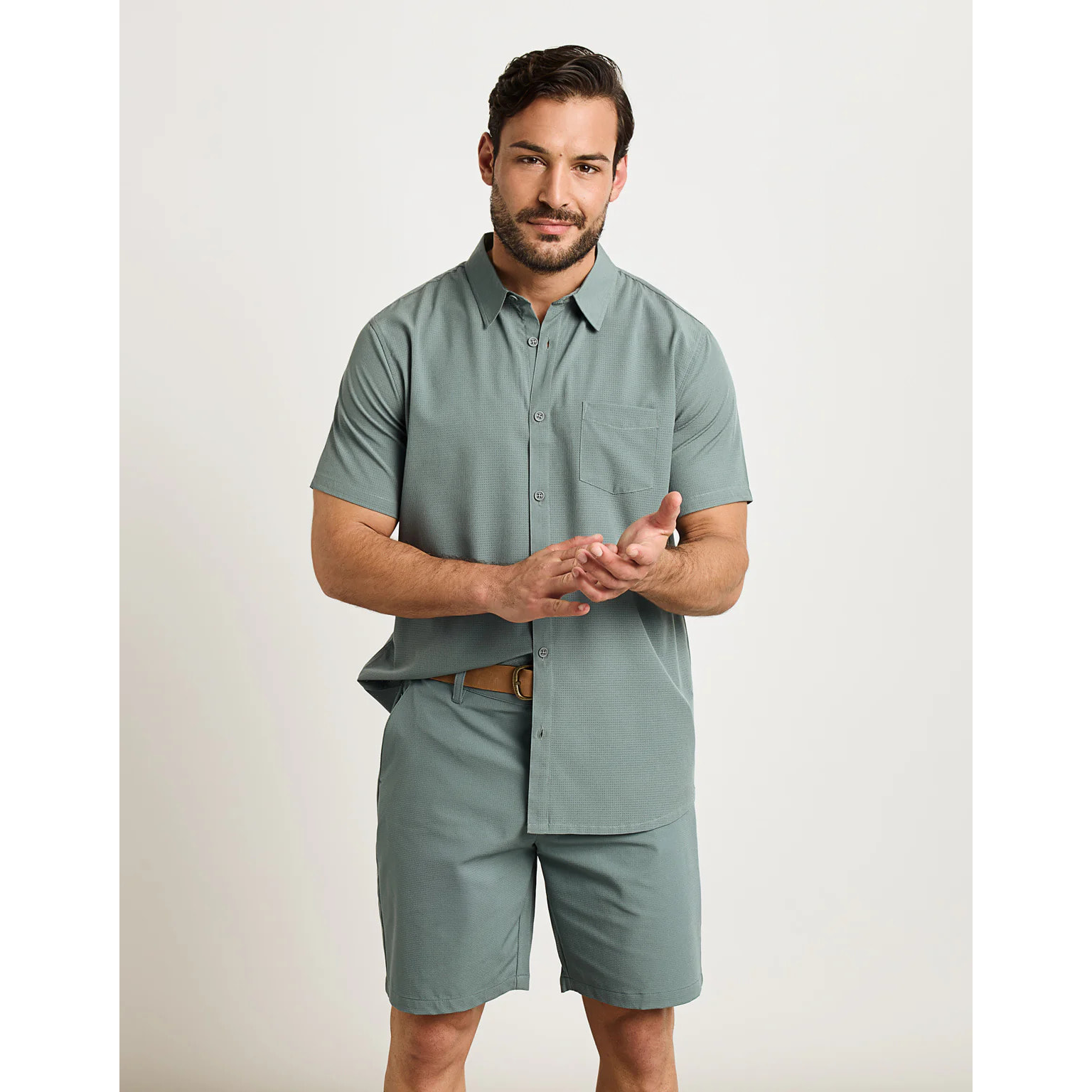 Camisa Manga Corta Verde - Camiland