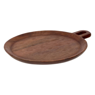 Assiette de présentation Nyero ronde 39x47cm marron