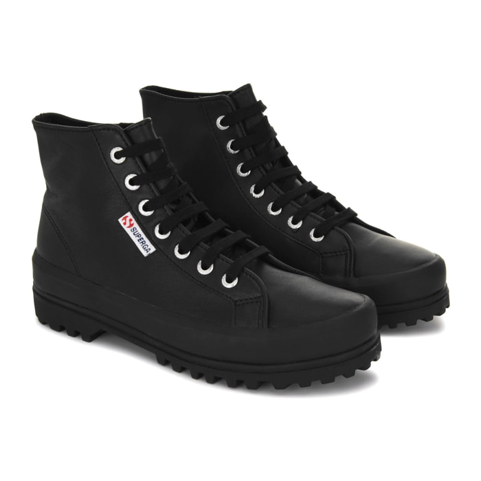 Stivaletti Superga Uomo Donna Nero 2341 Alpina Nappa