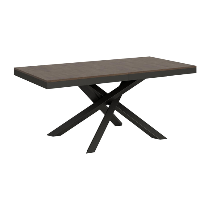 Mesa extensible 90x180/284 cm Volantis Evolution Nogal estructura Antracita