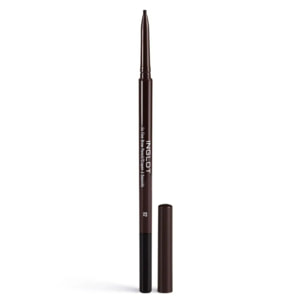 INGLOT So Fine Brow Pencil 02, Lápiz de cejas fino con cepillo, Consigue unas cejas definidas y naturales con el efecto pelo a pelo, Color: Castaño. 0,09gr