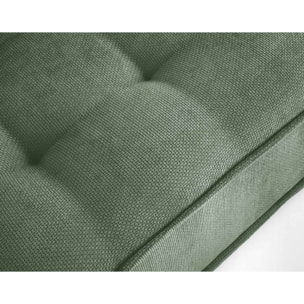 Marisol - canapé modulable droit 3 places - velours texturé - Vert