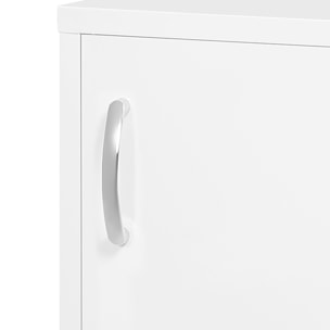 Botiquín de Pared de Acero Botiquín para Medicinas de 3 Niveles Armario de Botiquín con Cerradura y 2 Llaves para Cocina Baño 40x15x53,5 cm Blanco