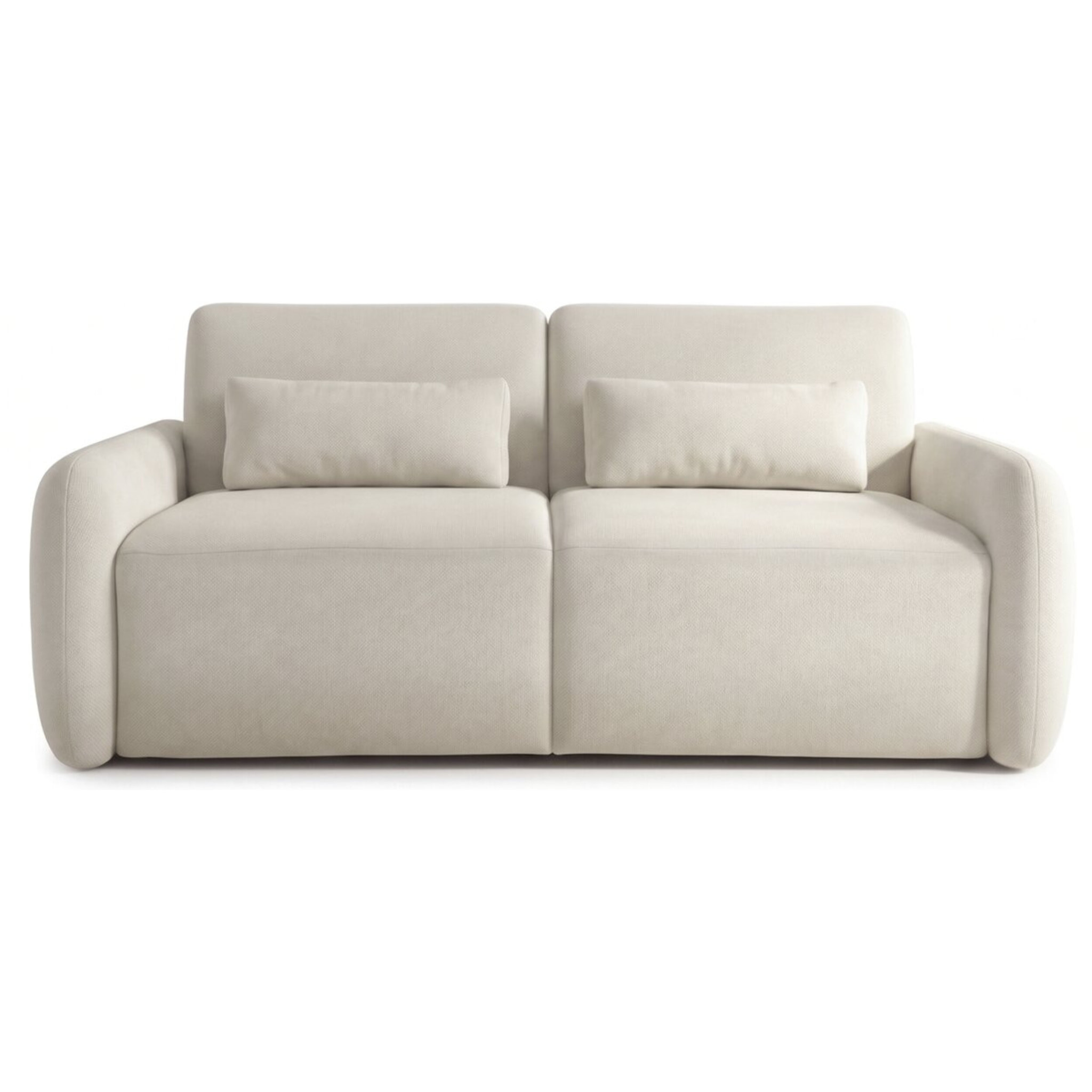Canapé lit convertible express "Aurelie" - Matelas 18 cm - Couchage 140 cm - 3 places - Beige