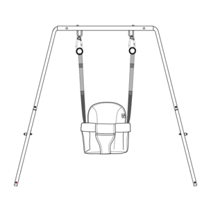 Allegra Mini - Altalena da giardino per bambini 6-36 mesi, con cinture di sicurezza
