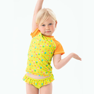 Braguita con volante para niña estampada de color verde