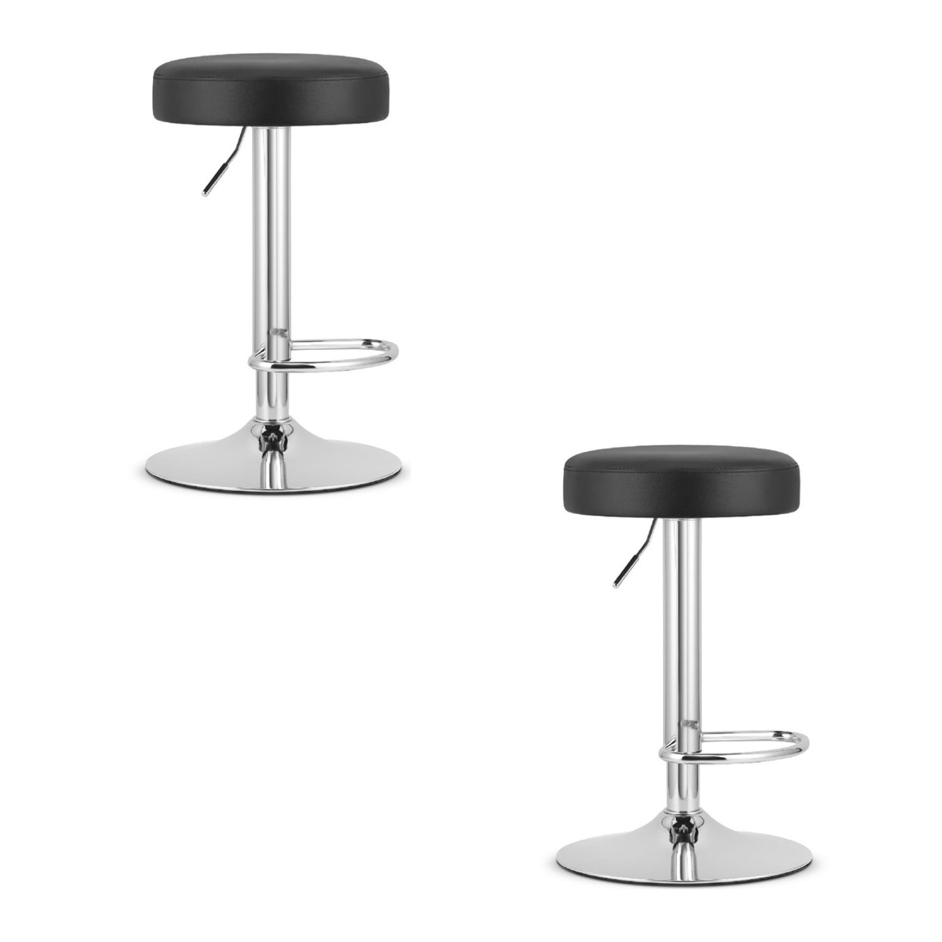 Set di 2 sgabelli bar Rojst in ecopelle e acciaio cromato