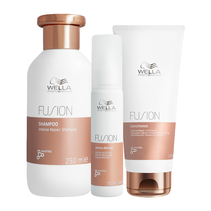 WELLA PROFESSIONALS Kit Fusion Intense Repair Shampoo 250ml + Amino Refiller 70ml + Conditioner 200ml