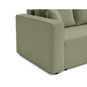 Topaze - canapé 3 places - convertible avec coffre - en tissu - Vert