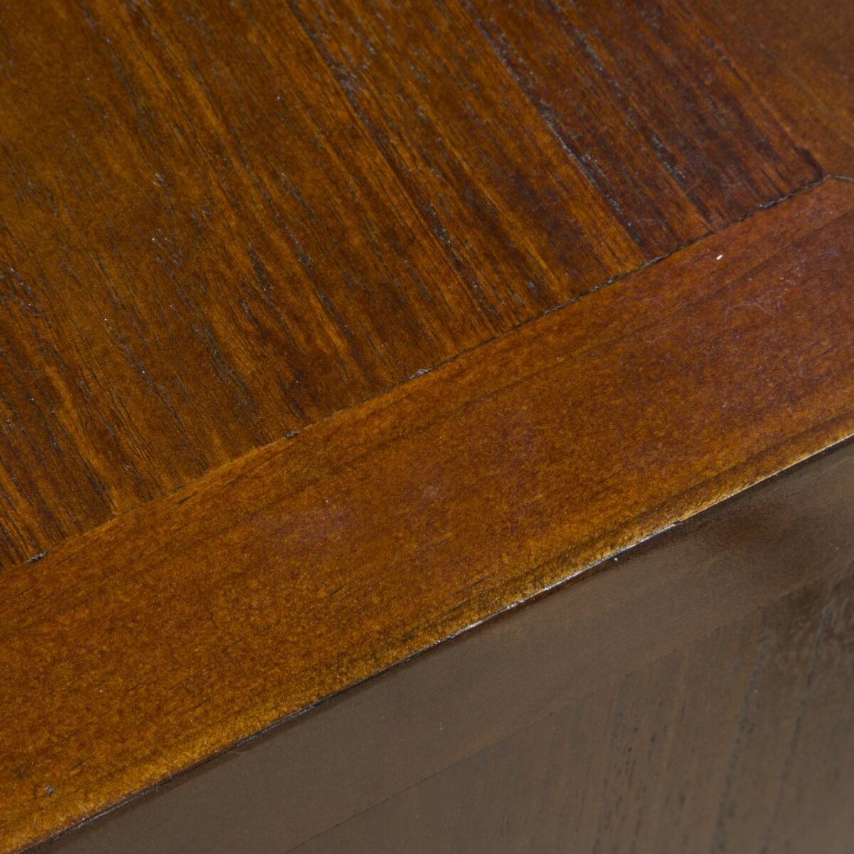 Table basse avec plateau relevable Kenia -bois massif et placage naturel de mindi-couleur teck 110 x 46 x 60 cm