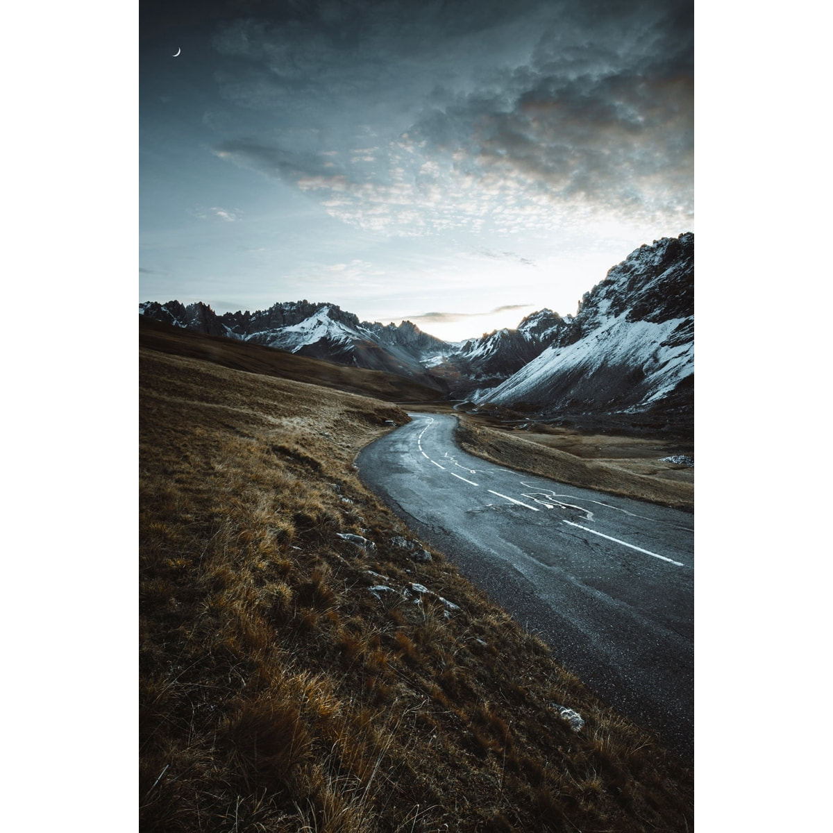 Tableau sur la route du galibier Toile imprimée