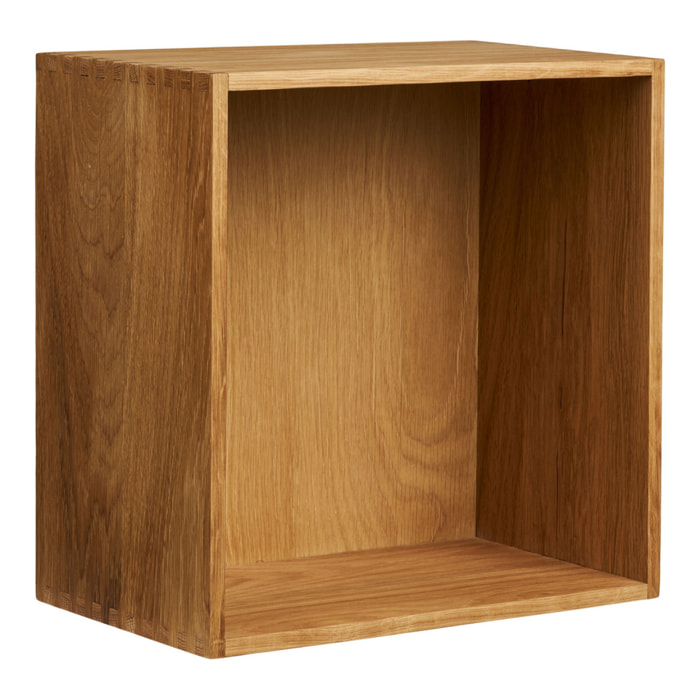 Mensola da parete Townsville in rovere massiccio 30x18x30 cm