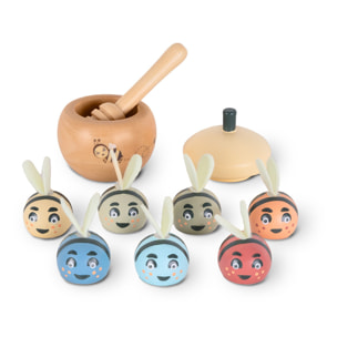 Beeloom- Juego de mesa de madera Beeboard Game para niños