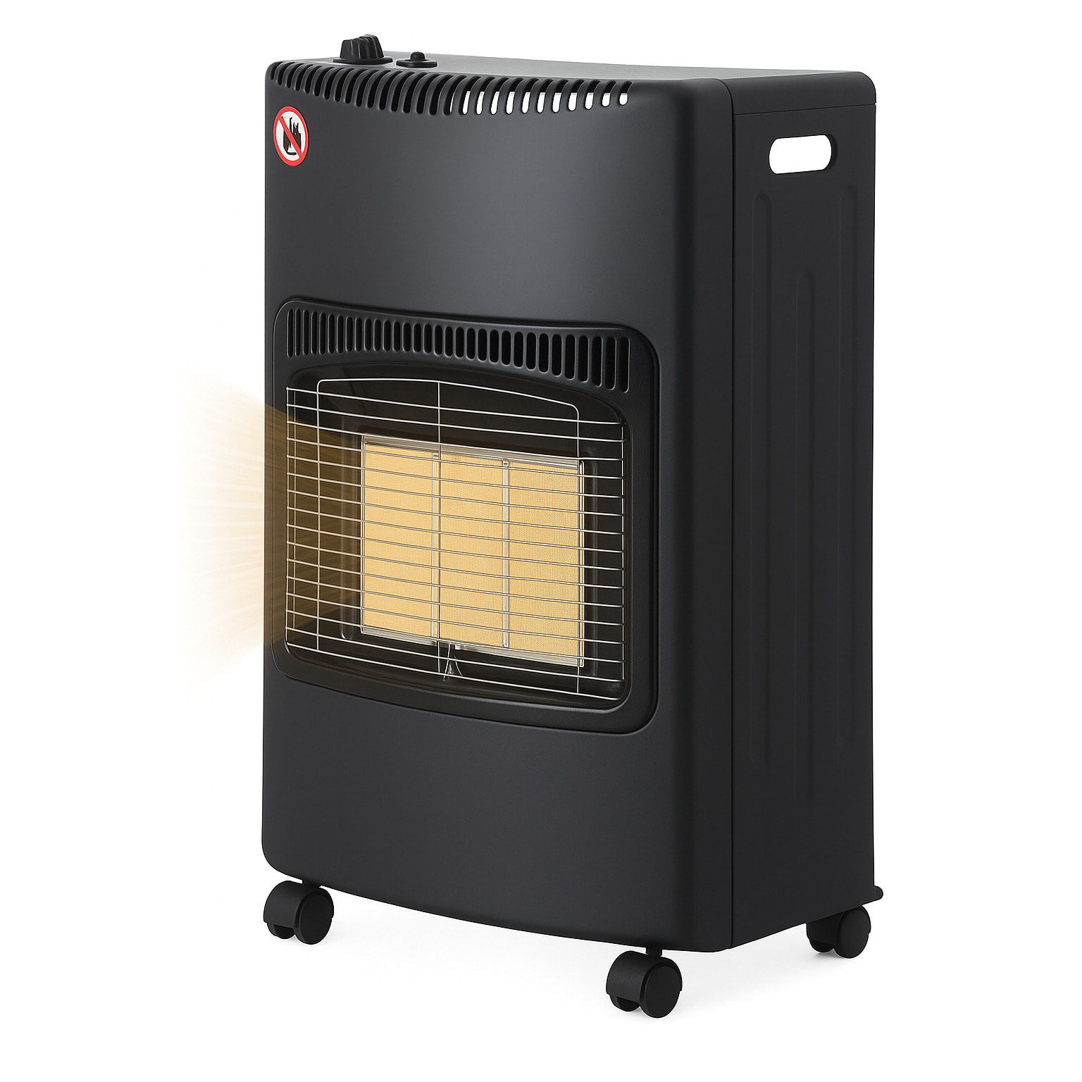 Stufa a Gas GPL 4,2 kW 3 Livelli Pannelli Infrarossi Accensione Piezoelettrica CE Sicurezza ODS Antiribaltamento Ruote Adatta fino 60m³ Bombole 15 kg