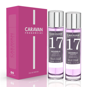 Caravan fragancias - caja de regalo con 2 perfumes nº17 de 150 ml, para hombre