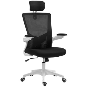 Chaise de bureau manager ergonomique réglable accousoirs relevables noir