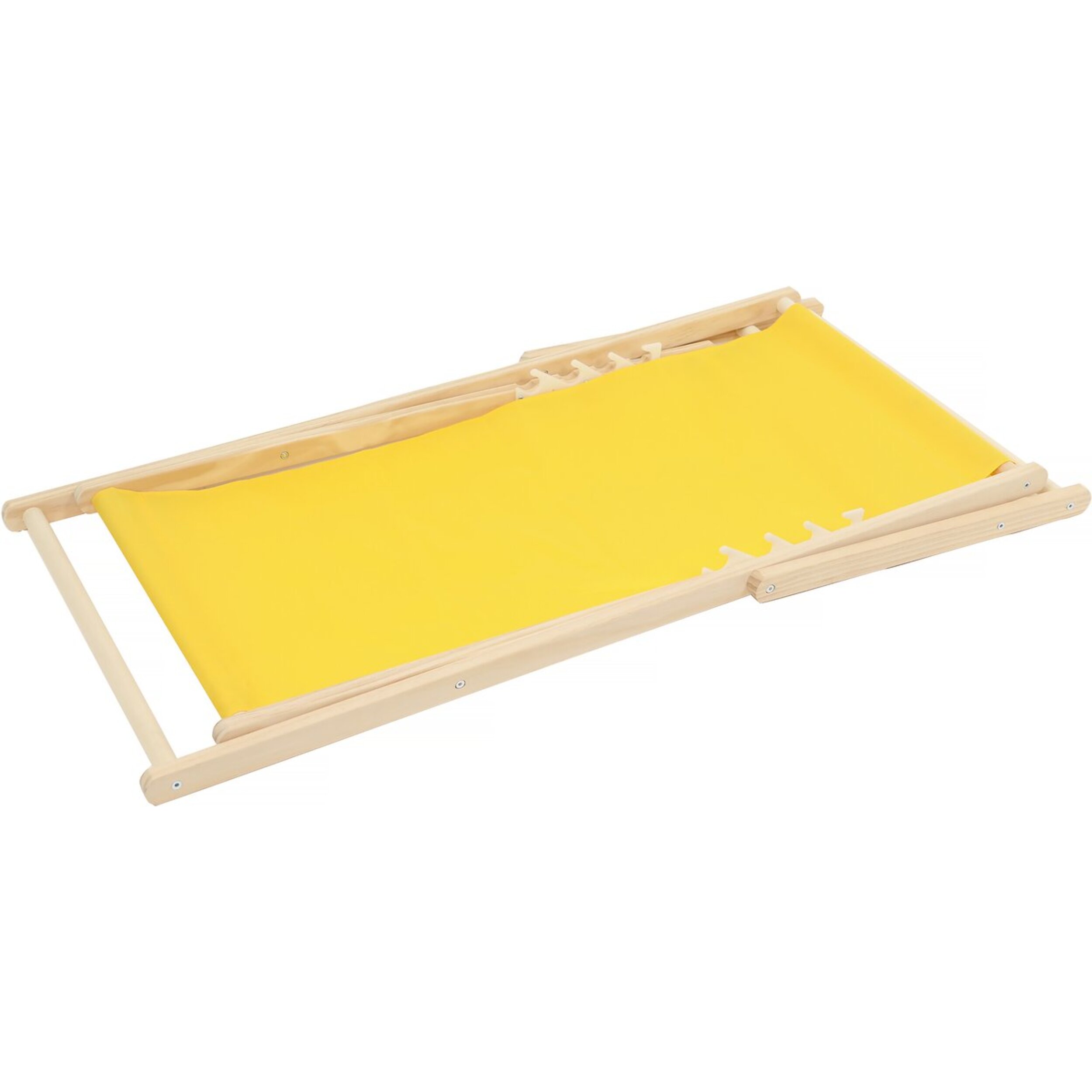 Lot de 2 transats en bois "Chilienne" - 107 x 56.5 x 81 cm - Jaune