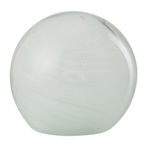 J-Line presse-papier Twister Rond - verre - blanc - medium
