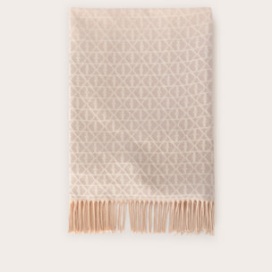 Motivi - Sciarpa jacquard lunga con frange - Beige