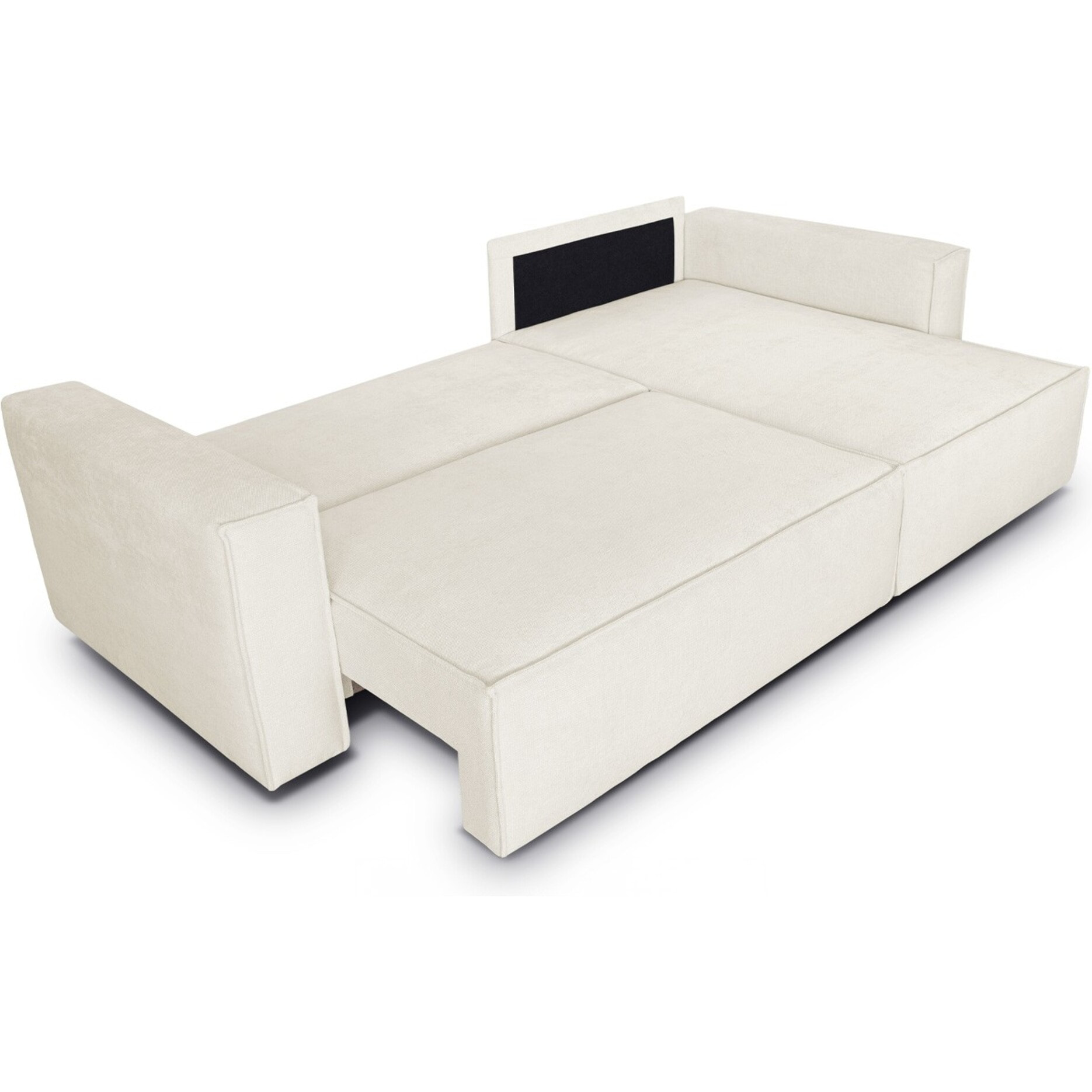 Canapé d'angle convertible 4 places en tissu chenille - LIVIA