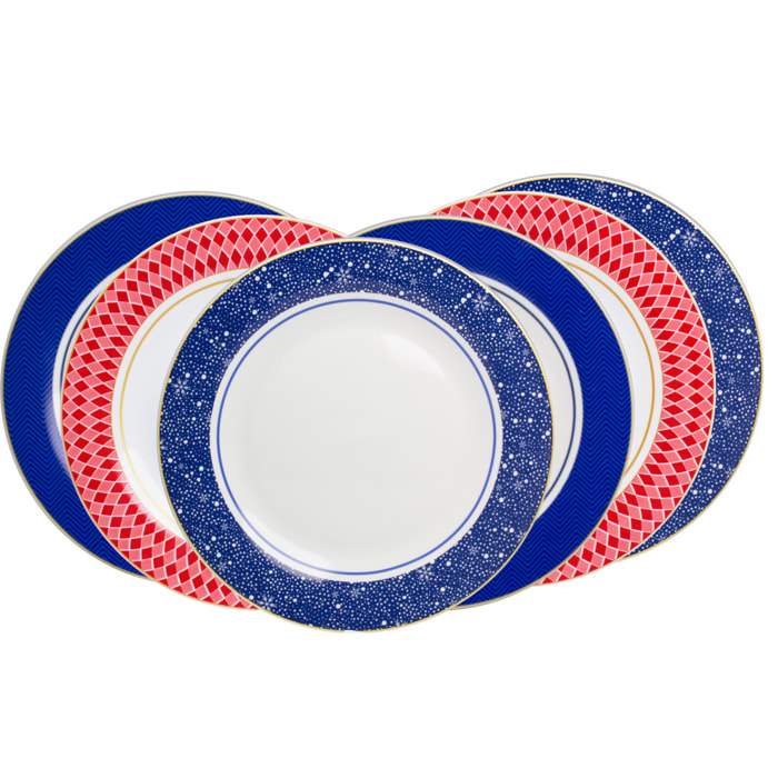 Lot de 6 grandes assiettes, CIRCUS