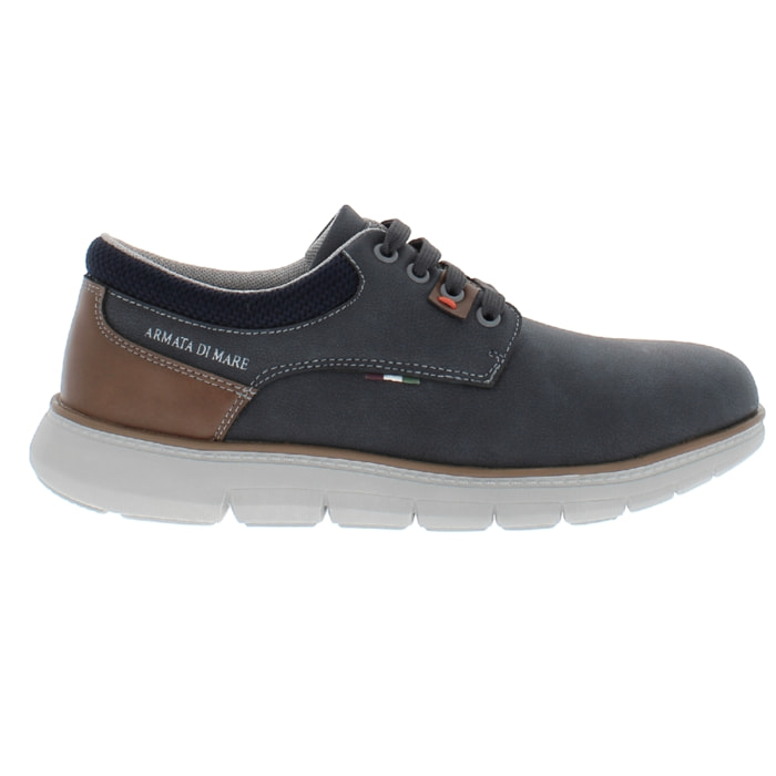 Armata di Mare Scarpe Uomo Scarponcino Casual Stringate con Soletta Rimovibile in Memory Foam AMU W24L635 Navy