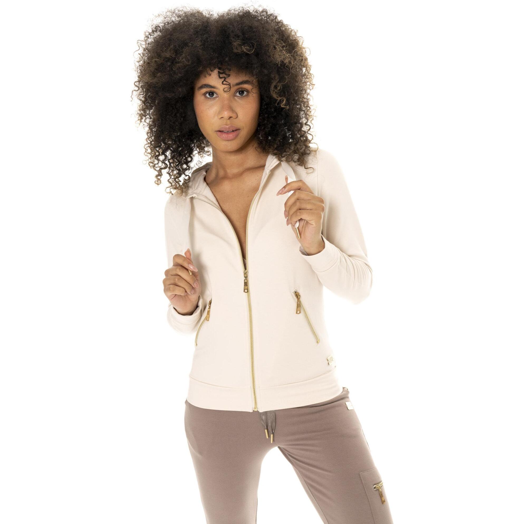 Chándal de invierno para mujer Leone 1947 Chic Tones con capucha y cremallera