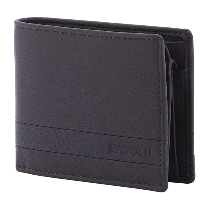 Portafoglio  da uomo In Vera pelle Made in Italy 9,5x12x3 cm
