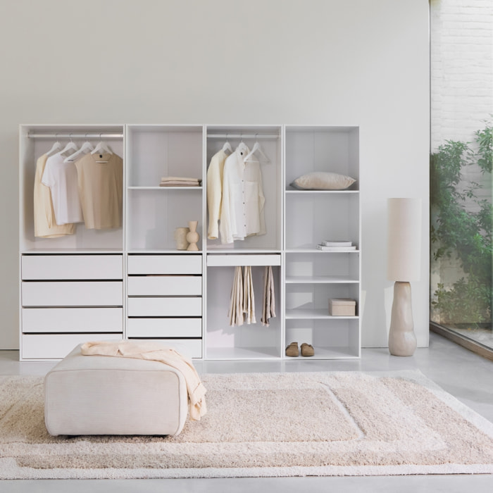 Kit dressing modulable décor bois 4 éléments MODULO