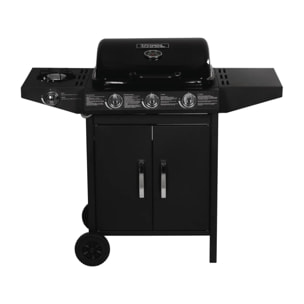 Barbecue gaz "Festa 4" - 4 brûleurs dont 1 latéral - 10.5kW - Noir