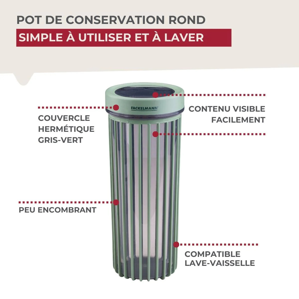 Boite à Provisions 1,7 Litre Fackelmann Storage