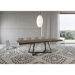 Tavolo allungabile 90x180/440 cm Booster tortora gambe antracite