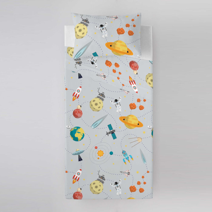 Cool Kids - Juego de Sábanas Estampadas - Infantil - Incluye 1 Funda de Almohada - 100% Algodón - Berto B