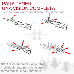 Árbol de Navidad 180 cm Árbol de Navidad Artificial con 618 Ramas 30 Piñas y Soporte de Metal Árbol Navideño para Salón Interior Verde