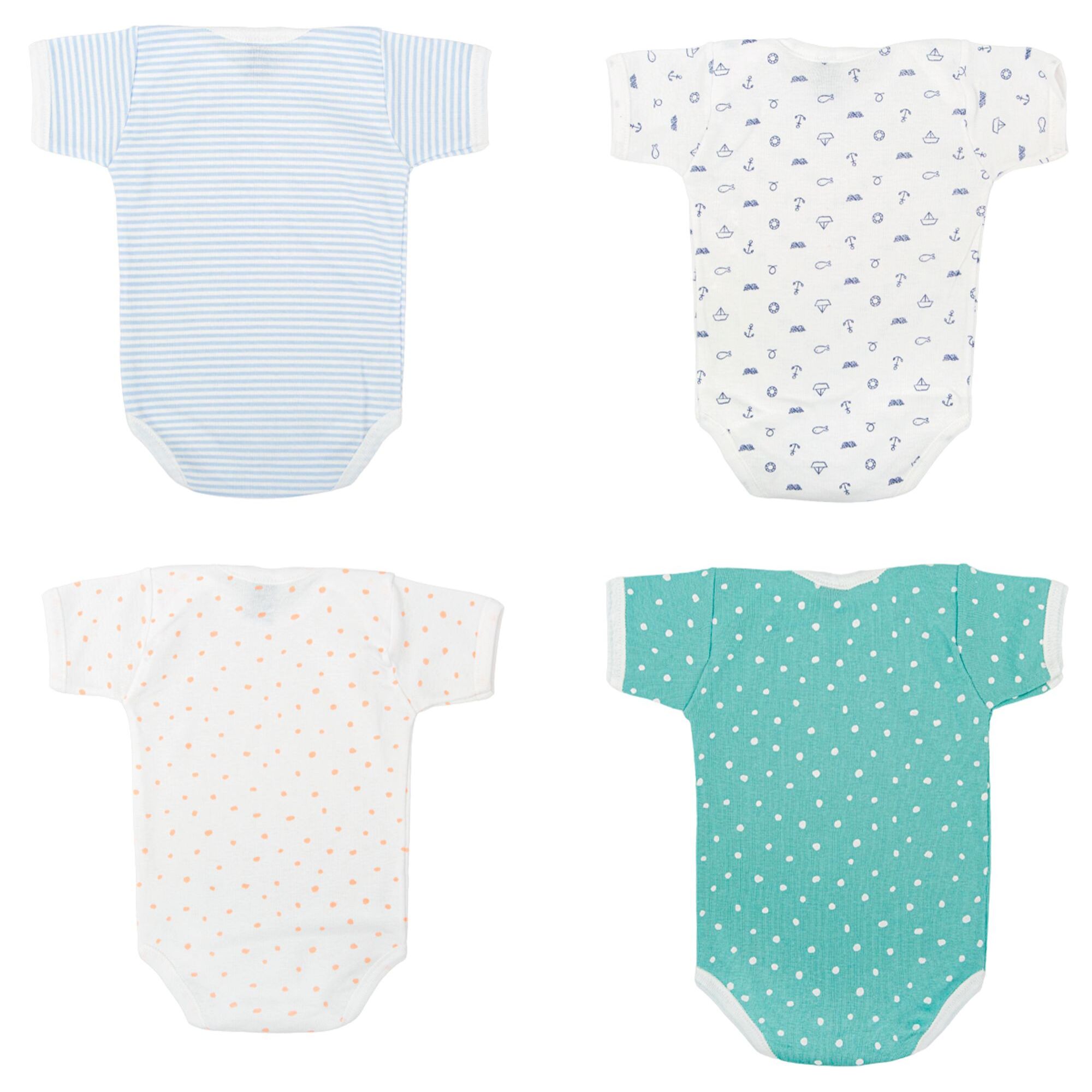 Pack 4 Body Basico Manga Corta