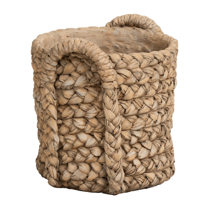 J-Line cache-pot Anses - céramique - naturel - medium  - Ø 26 cm