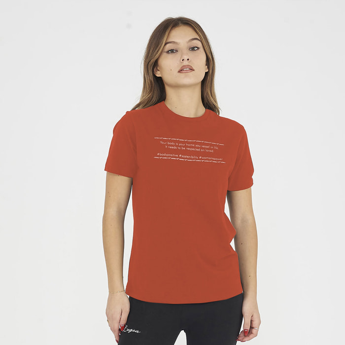 T-shirt in cotone da ginnastica GAMINEDE corallo