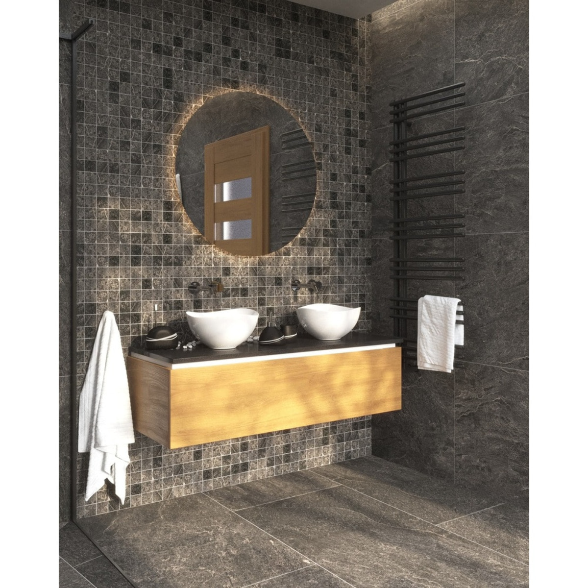 Vasque design Satum Feel 38x38 cm sans trou pour robinet (SATUMFEEL383838)