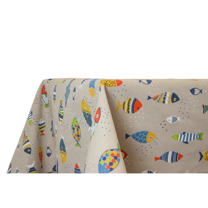 TOVAGLIA POLICOT PESCIOLINI COLORATI