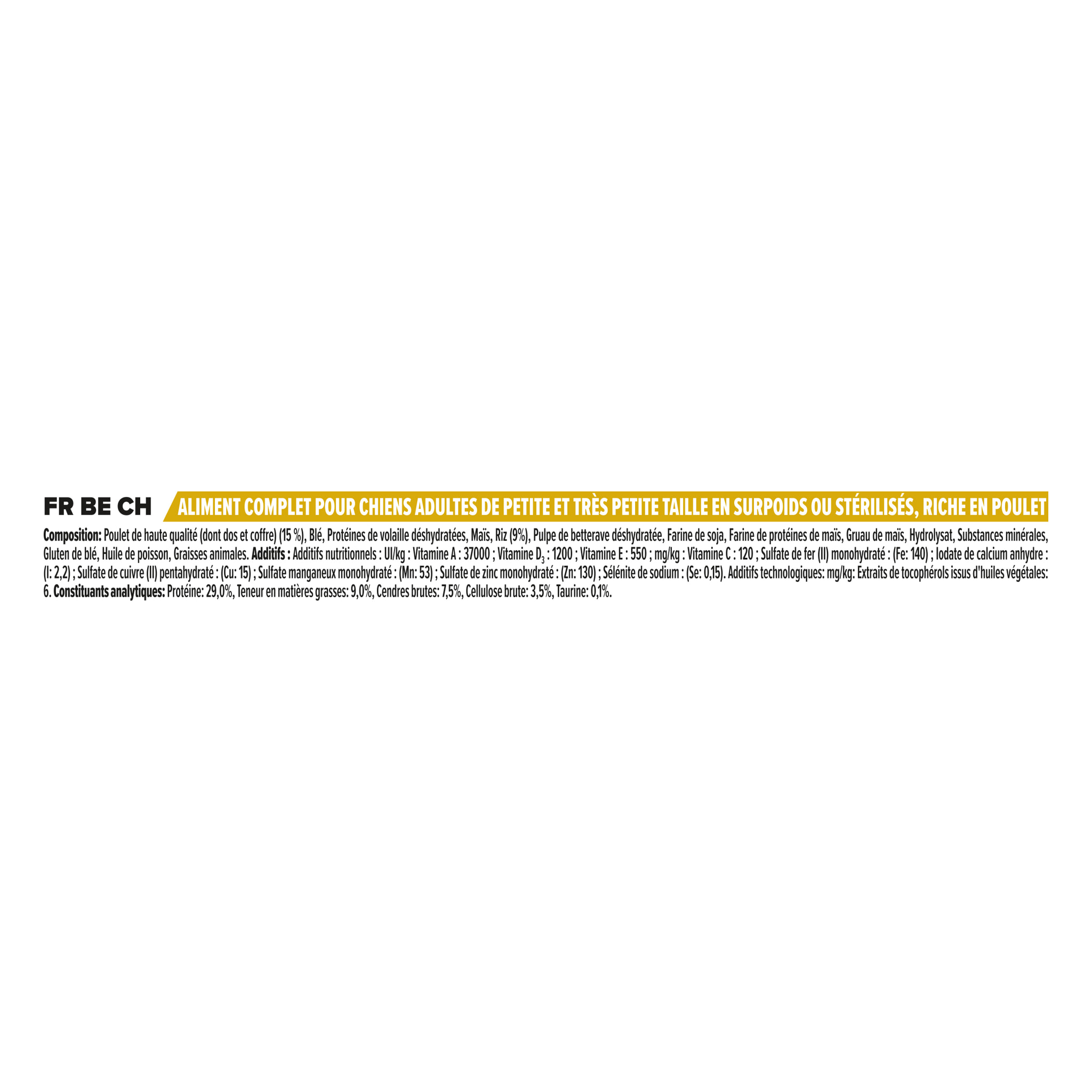 PURINA PRO PLAN Small & Mini Adult Light / Sterilised - Riche en Poulet