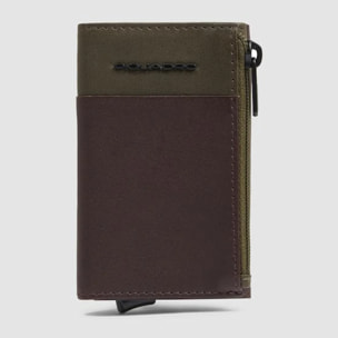 Piquadro Portafoglio compatto con portacarte automatico, porta monete e protezione RFID